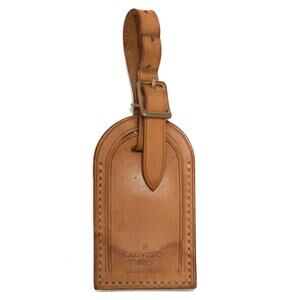 Authentic Louis Vuitton Vachetta Leather Luggage Name Tag DD